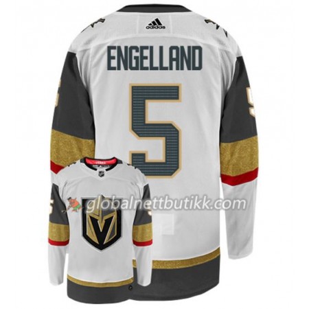 Vegas Golden Knights Hockeydrakt DERYK ENGELLAND 5 Hvit Adidas Authentic - Herre